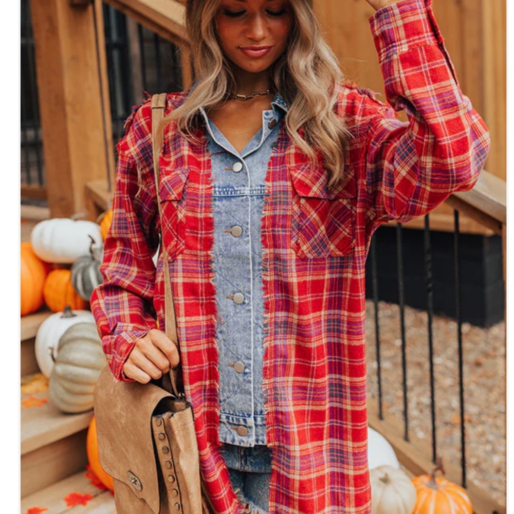 Cool Weather Inclined Plaid Top 🎃 - Picture 3 of 6
